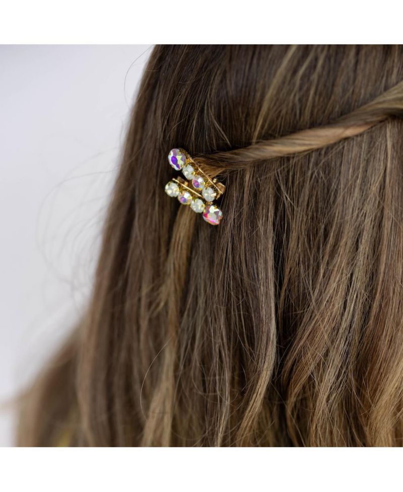 Women's Small Barrette Hair Clip - White