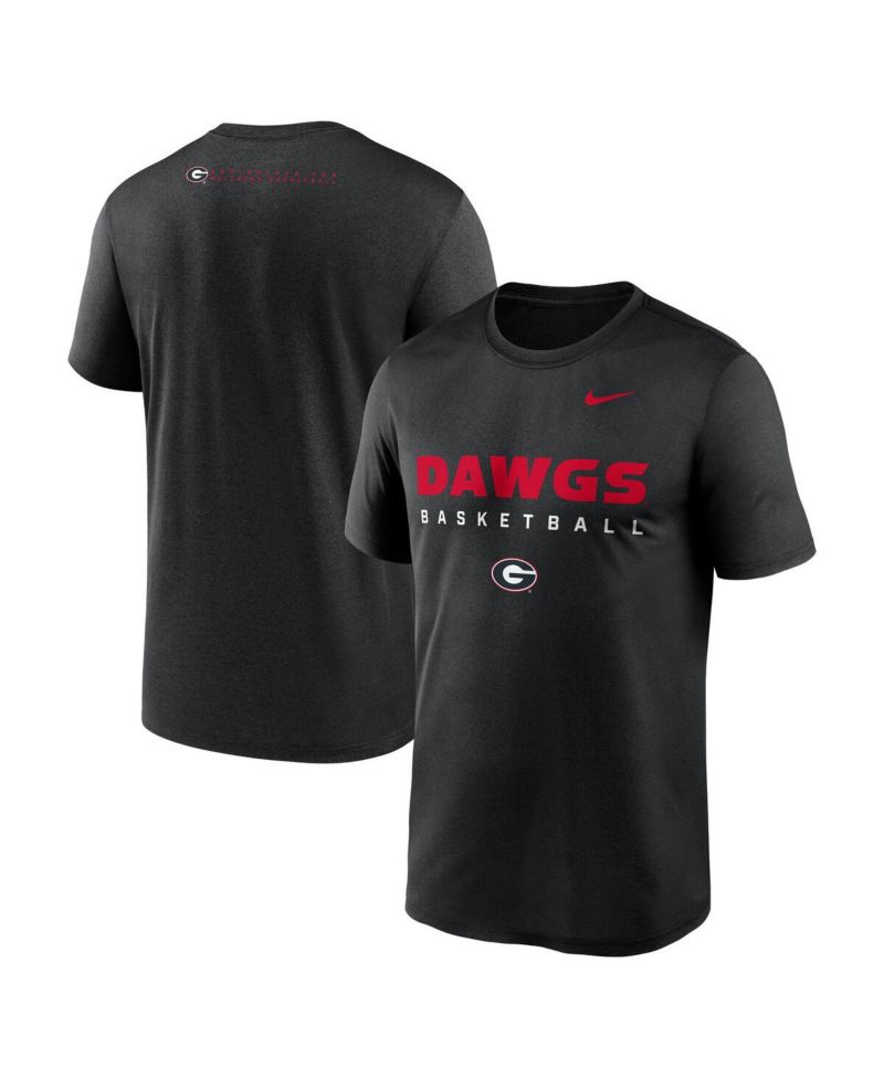 Men's Black Georgia Bulldogs 2025 Courtside Basketball Legend Dri-FIT T-Shirt