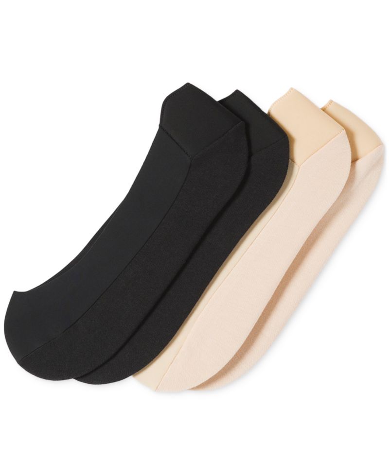 Women's 2-Pk. Heelbliss Cushioned-Back Liner Socks U24376