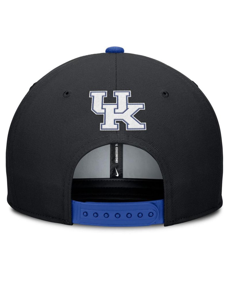 Men's Black/Royal Kentucky Wildcats 2025 Sideline Campus Pro Local Snapback Hat