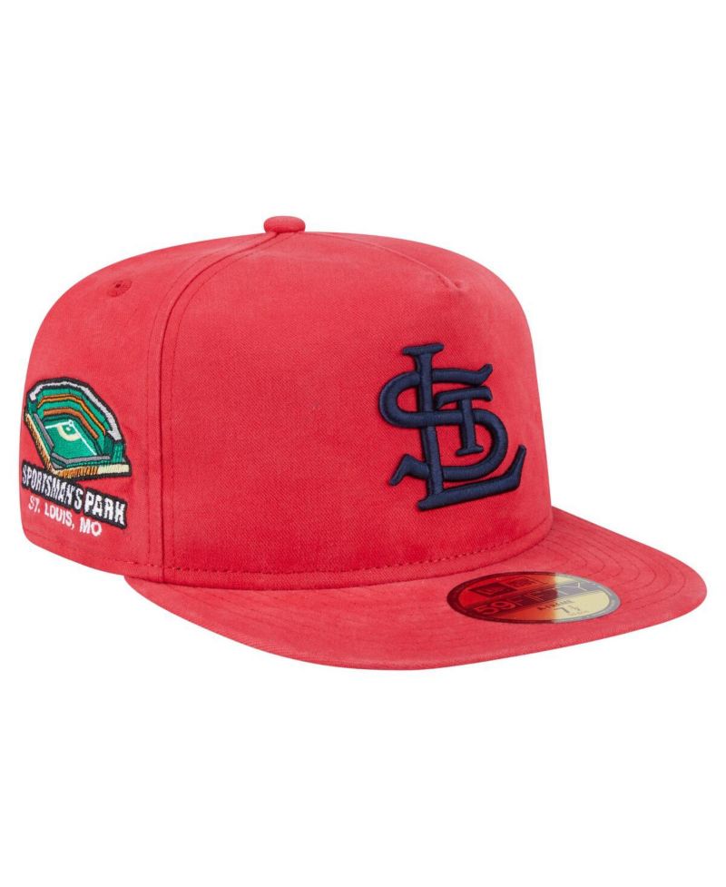 Men's Red St. Louis Cardinals Championship Side Flag A-Frame 59FIFTY Fitted Hat
