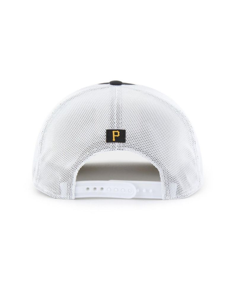 Men's Black/White Pittsburgh Pirates Scratch Adjustable Trucker Hat