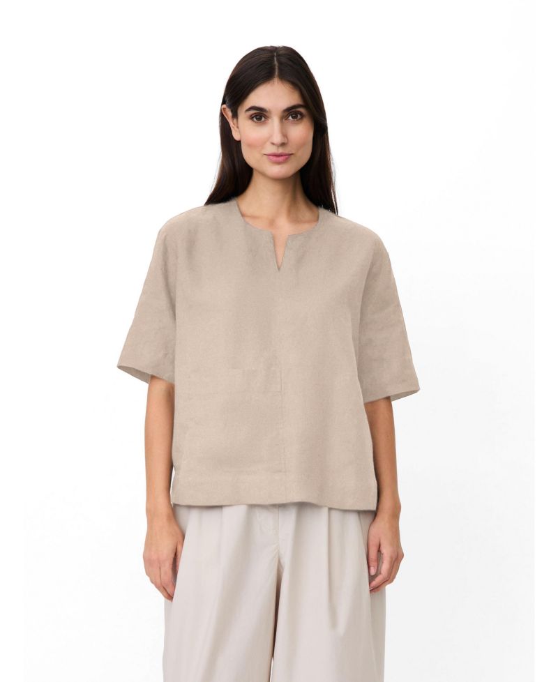Women's Madolorea Linen Short Sleeve Tunic Top
