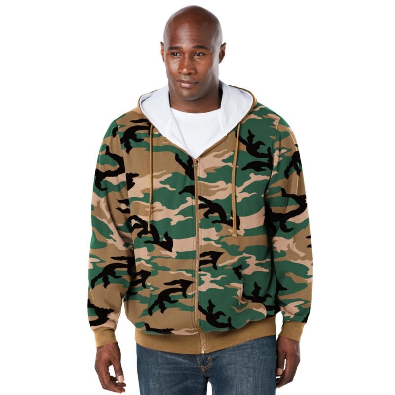 Men's by KingSize Full-Zip Thermal Hoodie