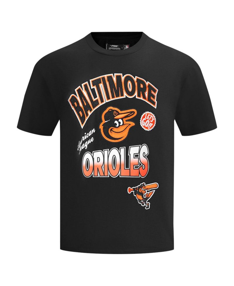 Men's Black Baltimore Orioles Turn It Up Dropped Shoulder T-Shirt