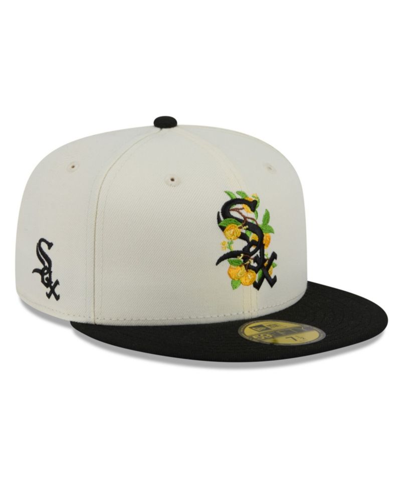 Men's White/Black Chicago White Sox Blossom 59FIFTY Fitted Hat