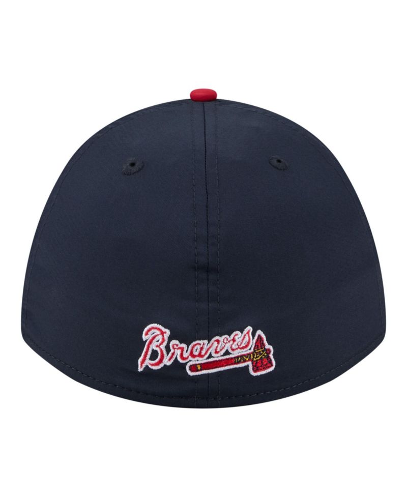 Men's Navy/Red Atlanta Braves Rope M-Crown A-Frame 39THIRTY Flex Hat