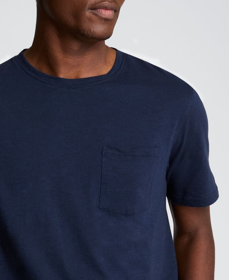 Men's Sport Navy Solid Knit Crewneck T-shirts