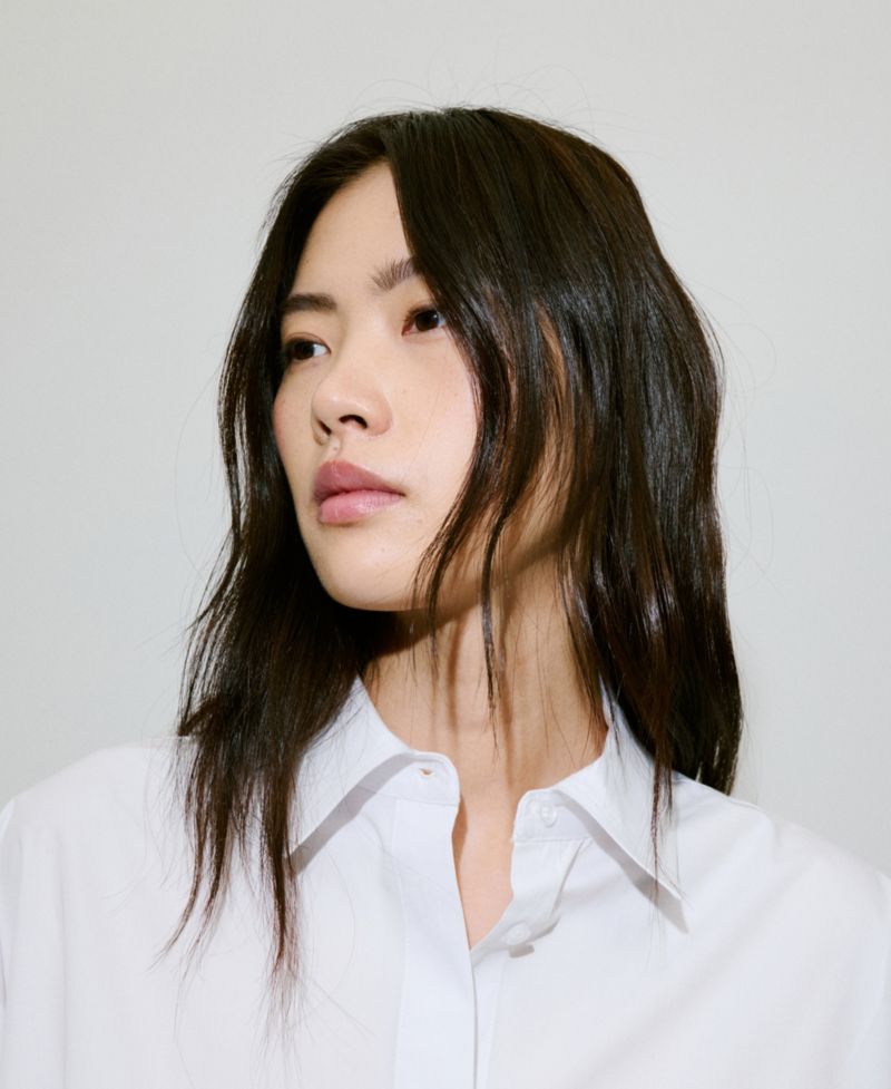 Women's Long-Sleeve Pocket Cropped Shirt