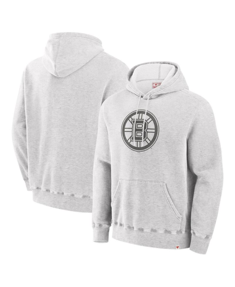 Men's Cream Boston Bruins Made in Canada Pullover Hoodie