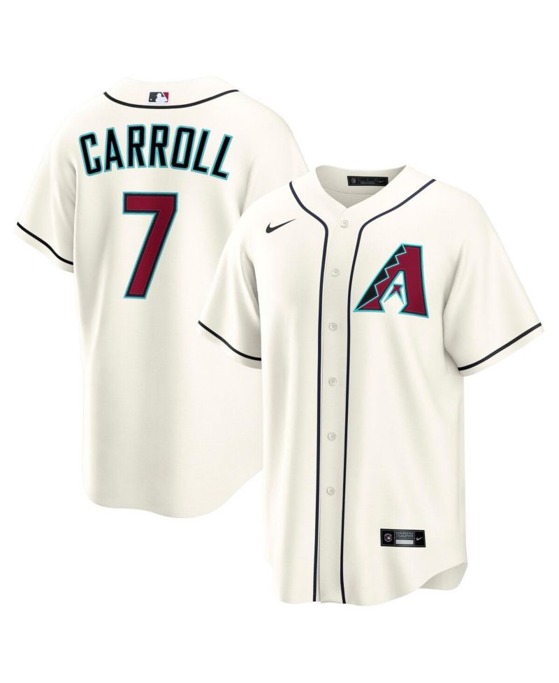 Men's Corbin Carroll Cream Arizona Diamondbacks Home Replica 2.0 Player Jersey