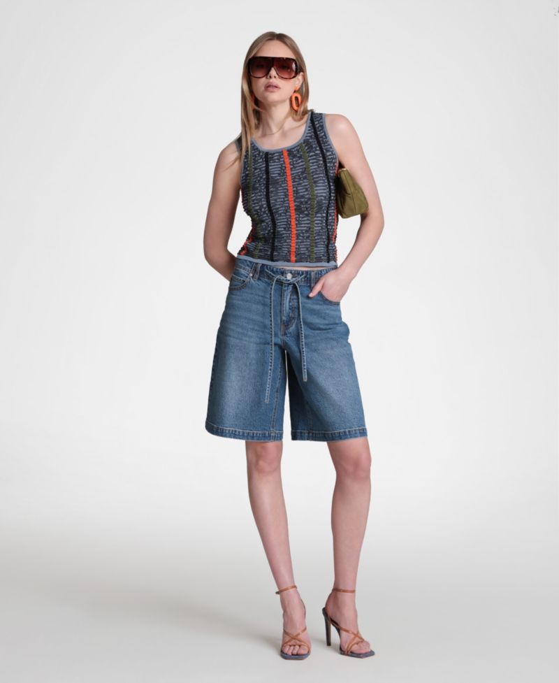 Women's Drawstring Mid-Rise Shorts