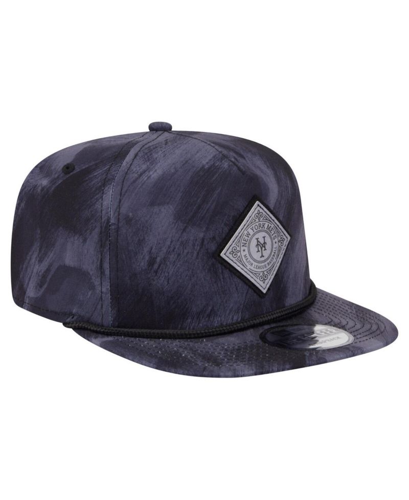 Men's Navy New York Mets Printed Golfer Snapback Hat