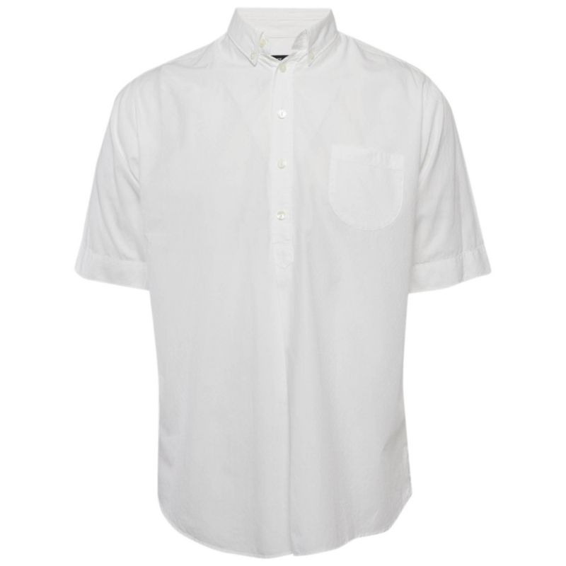 Men's White Cotton Half Sleeve Shirt