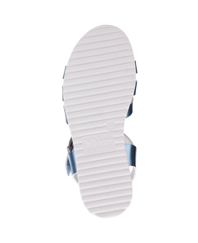 Lacey Big Girls Metallic Adjustable strap Sandals