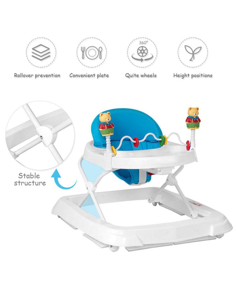 Adjustable Height Removable Folding Portable Baby Walker