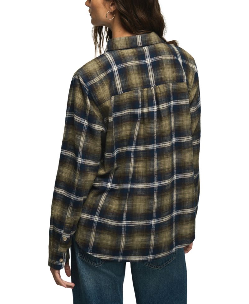 Women's Long-Sleeve Plaid Button Down Shirt