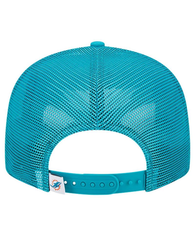 Men's Aqua Miami Dolphins Main Trucker 9FIFTY Snapback Hat