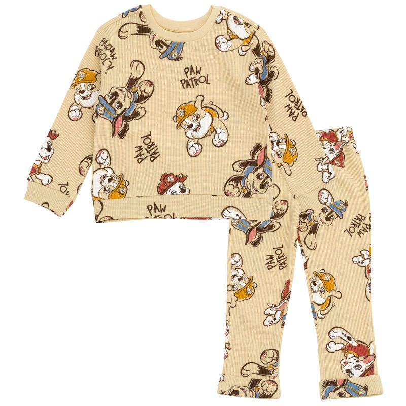 Little Boys Loungewear 2-Piece Sweatshirt and Waffle Pants Set