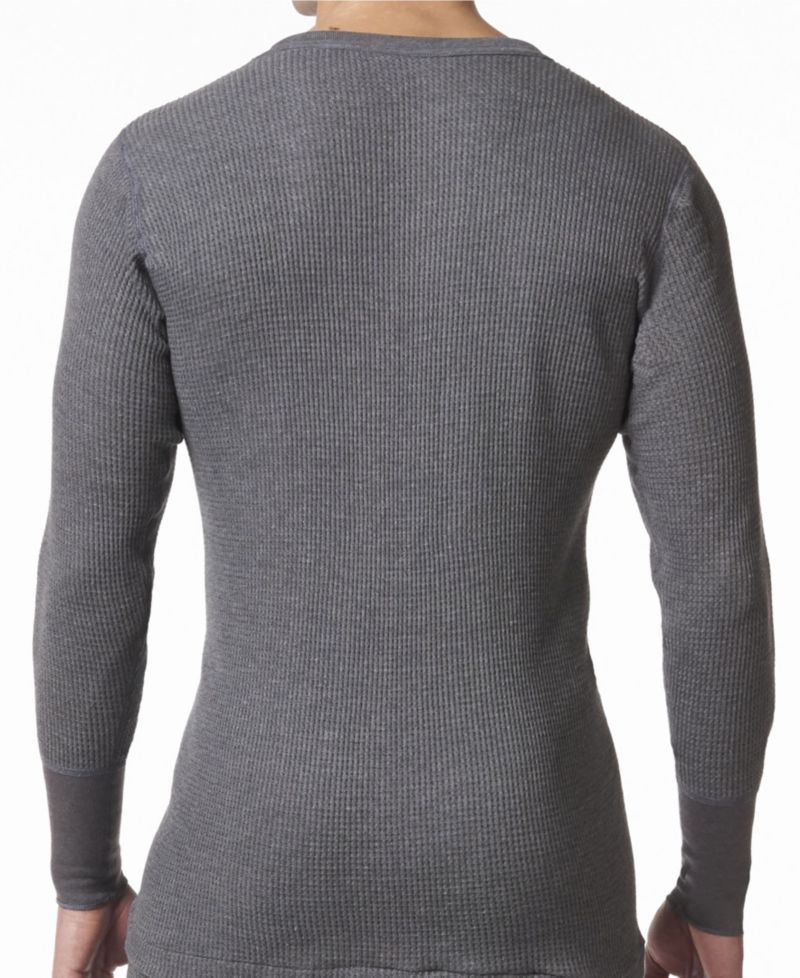 Men's Waffle Knit Thermal Long Sleeve Shirt