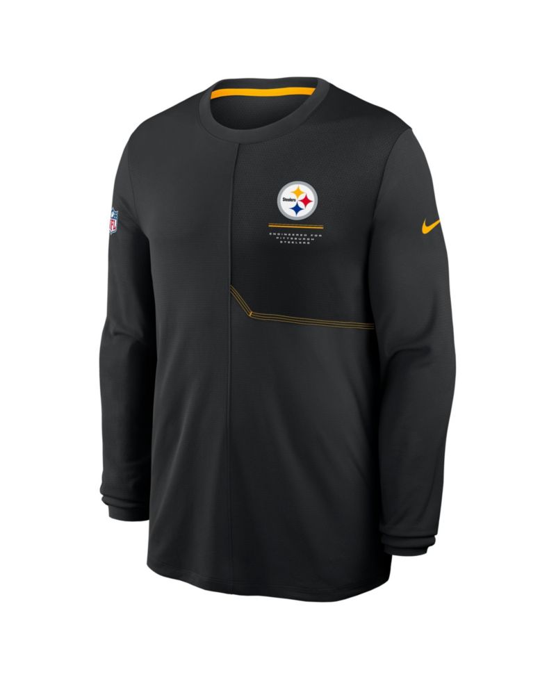 Men's Black Pittsburgh Steelers Sideline Coaches UV Dri-FIT Long Sleeve T-Shirt