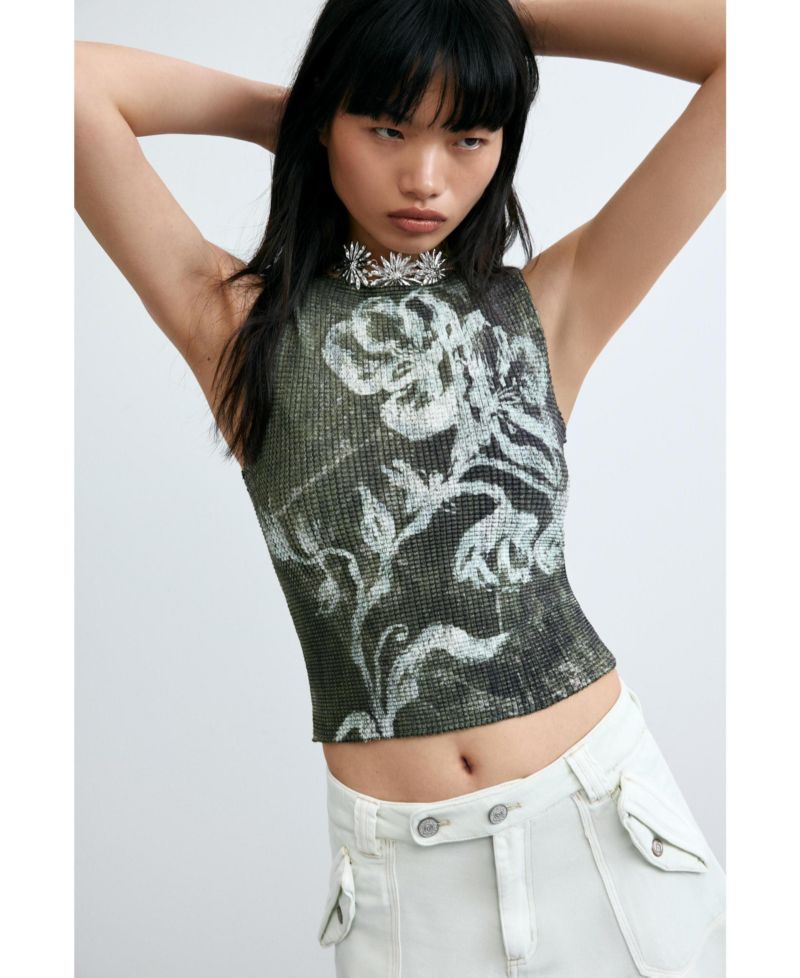 Women's Sleeveless printed t-shirt