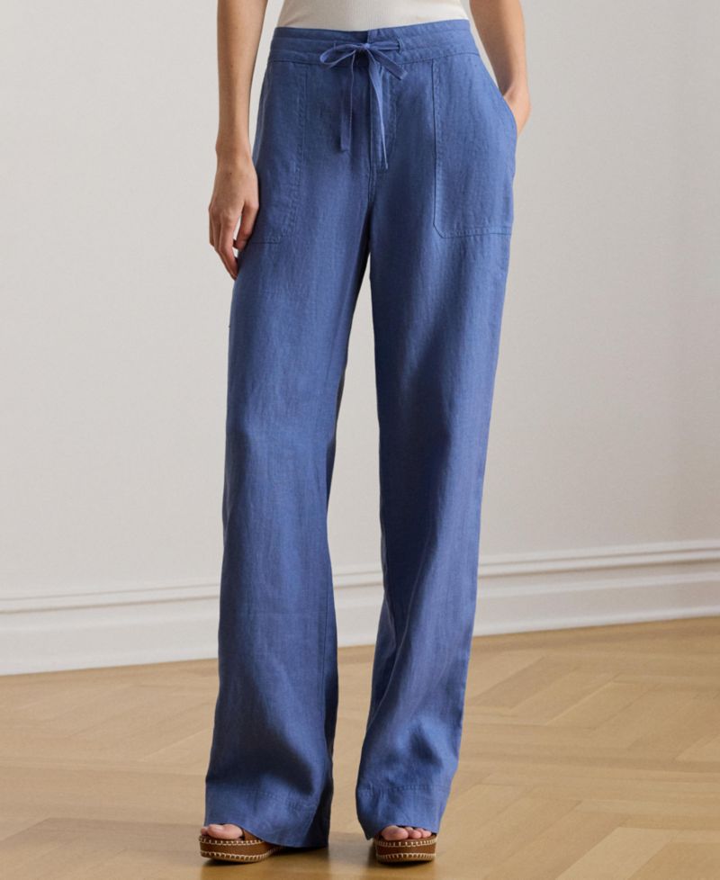 Petite Wide-Leg Linen Pants