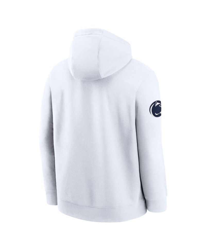 Men's White Penn State Nittany Lions 2025 Sideline Club Fleece Pullover Hoodie