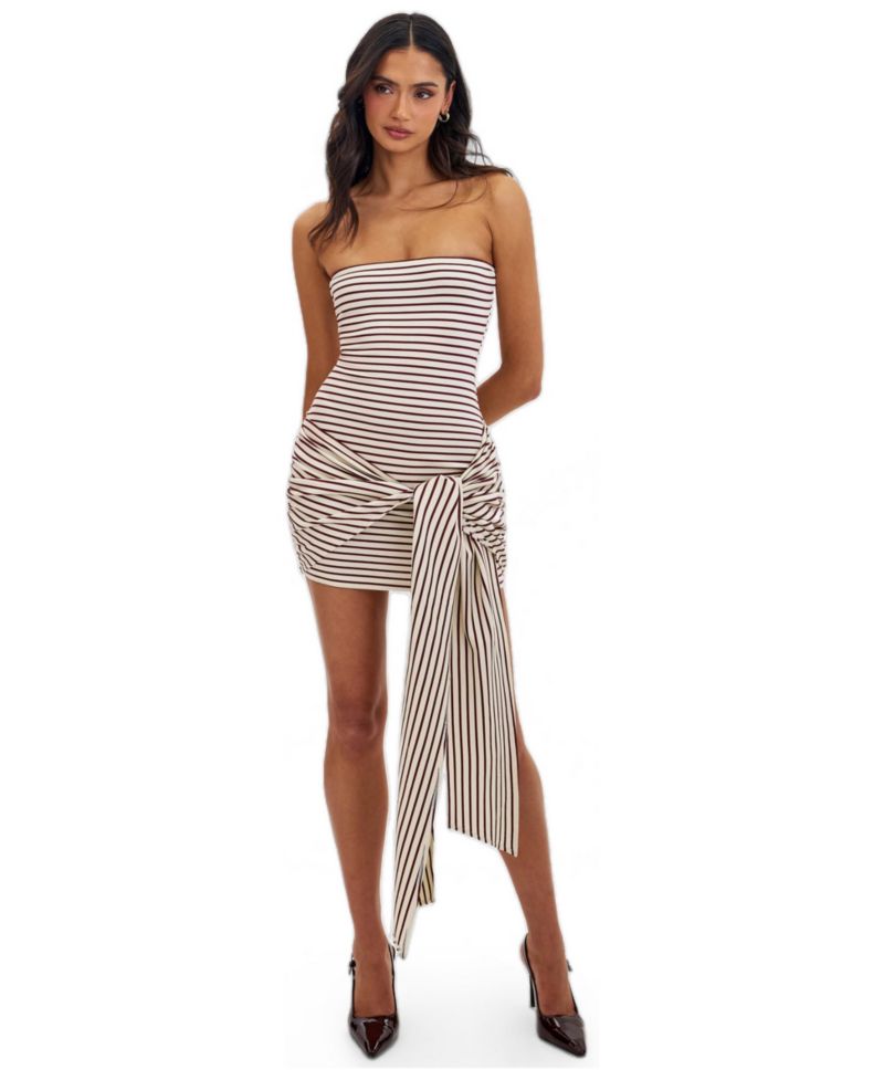 Women's Tommie Strapless Striped Mini Dress