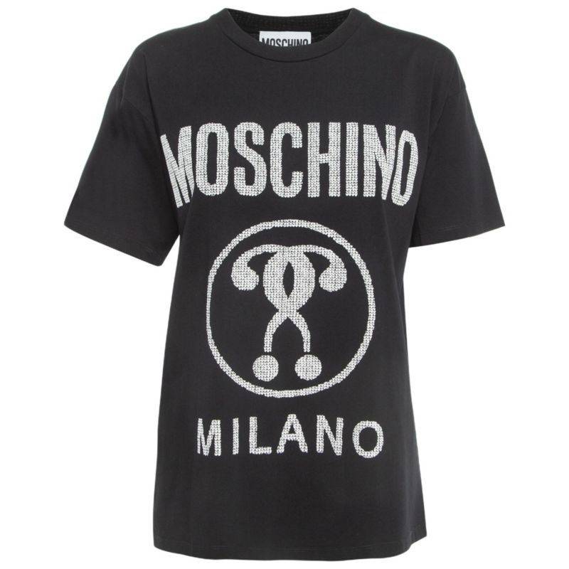 Women's Couture Logo Print Cotton Half Sleeve T-Shirt