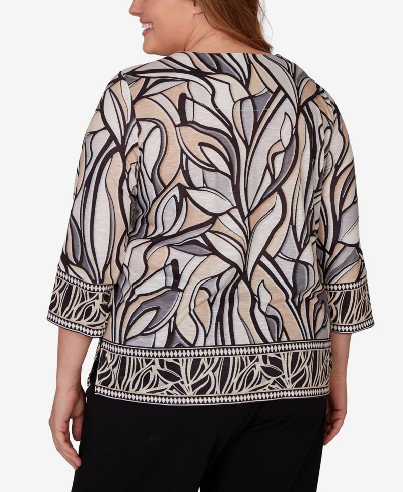 Plus Size Stained Glass Border Trim Top
