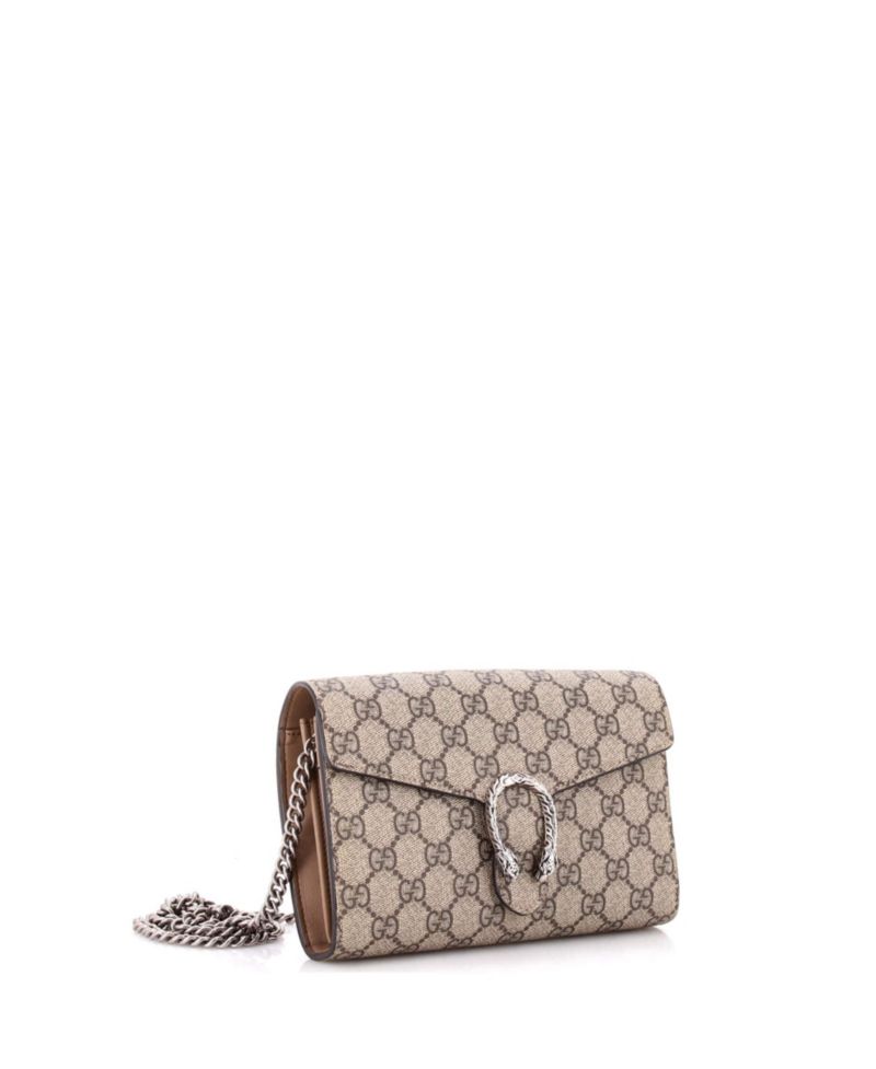 Small Dionysus Chain Wallet GG Coated Canvas