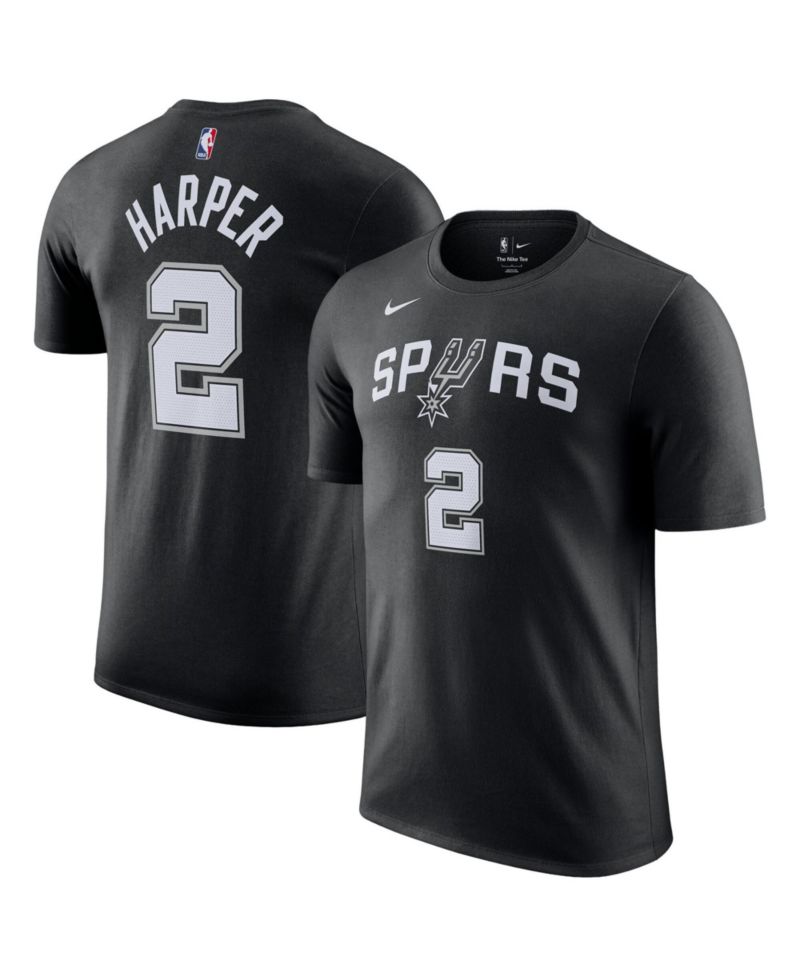 Men's and Women's Dylan Harper Black San Antonio Spurs Name & Number T-Shirt