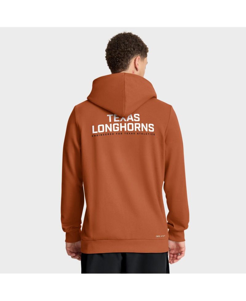 Men's Burnt Orange Texas Longhorns 2025 Sideline Standard Issue Dri-FIT Full-Zip Hoodie