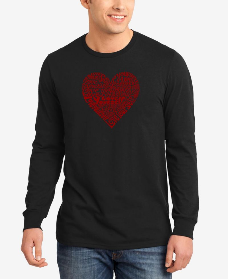 Men's Love Yourself Word Art Long Sleeve T-shirt