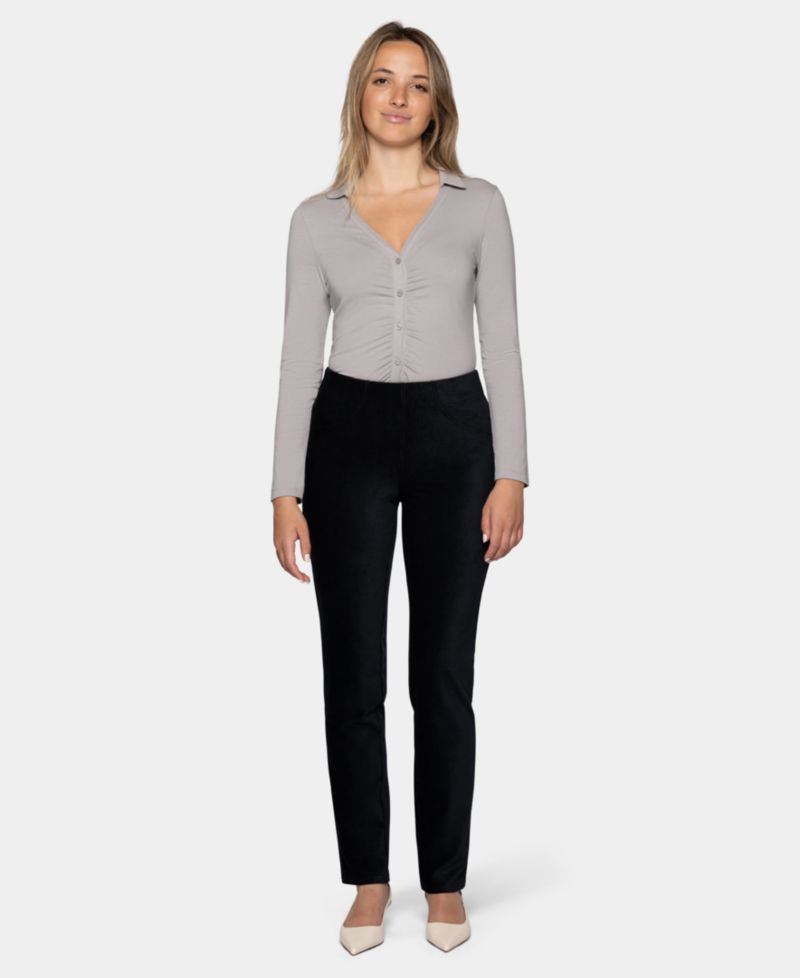 Women's Classic Corduroy Pull-On Mid-Rise Pants