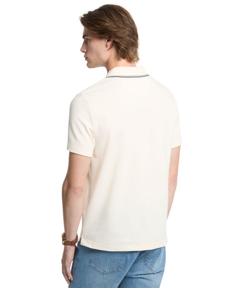 Men's Bubble Knit Tipped Regular-Fit Polo Shirt