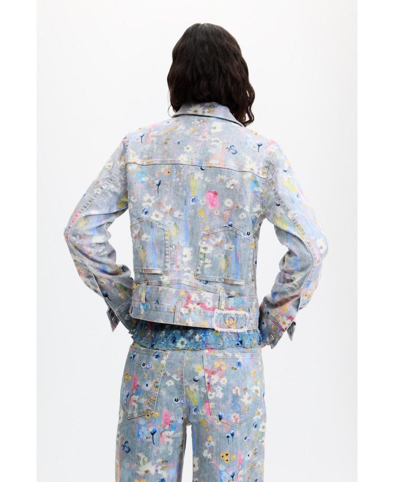 Women's Printed Denim Jacket