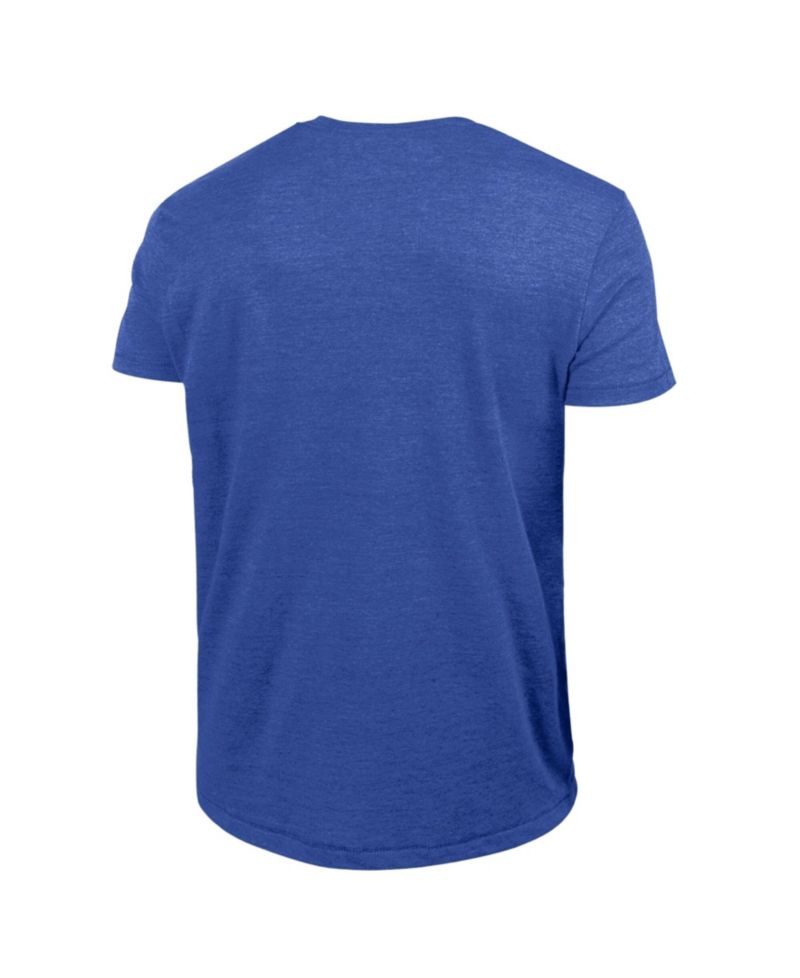 Men's Royal New York Mets Cooperstown Wordmark Lockup Tri-Blend T-Shirt