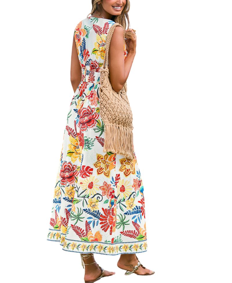 Women's Sabrina Tropical Maxi Beach Dress