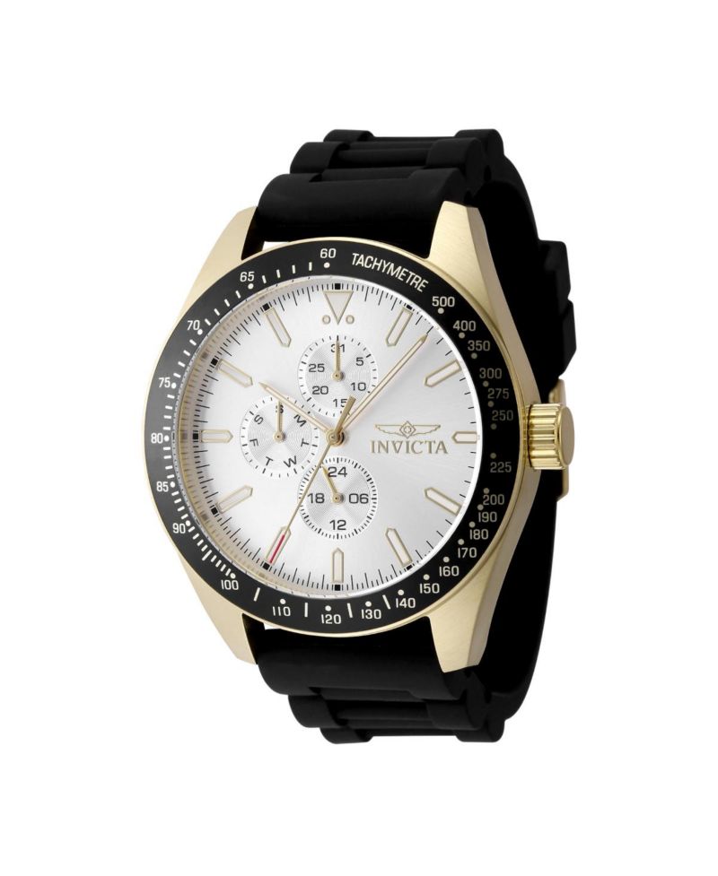 Men's 48857 Aviator Quartz VH67 Silver Dial Watch