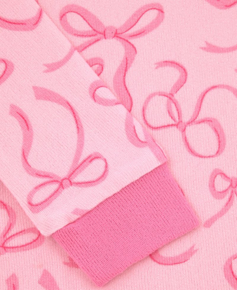 Girls' 12M-5T Bows Allover Print Pajama with Socks, 3-Piece Set
