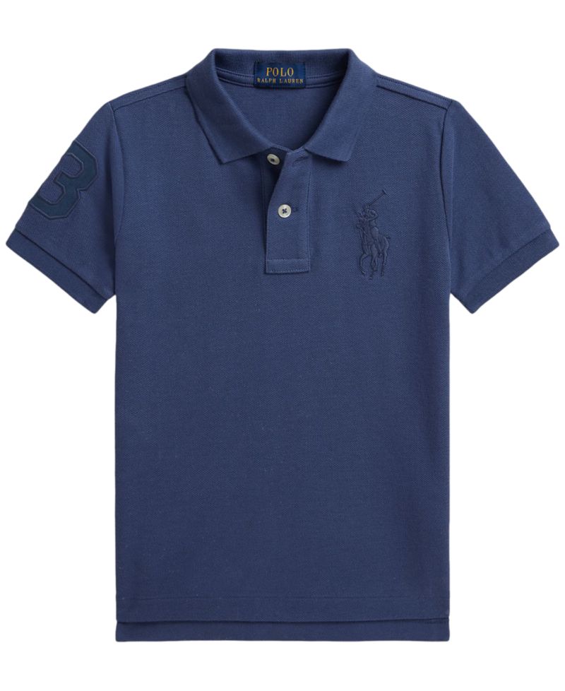 Boys' 2-7 Big Pony Paint-Print Mesh Polo Shirt