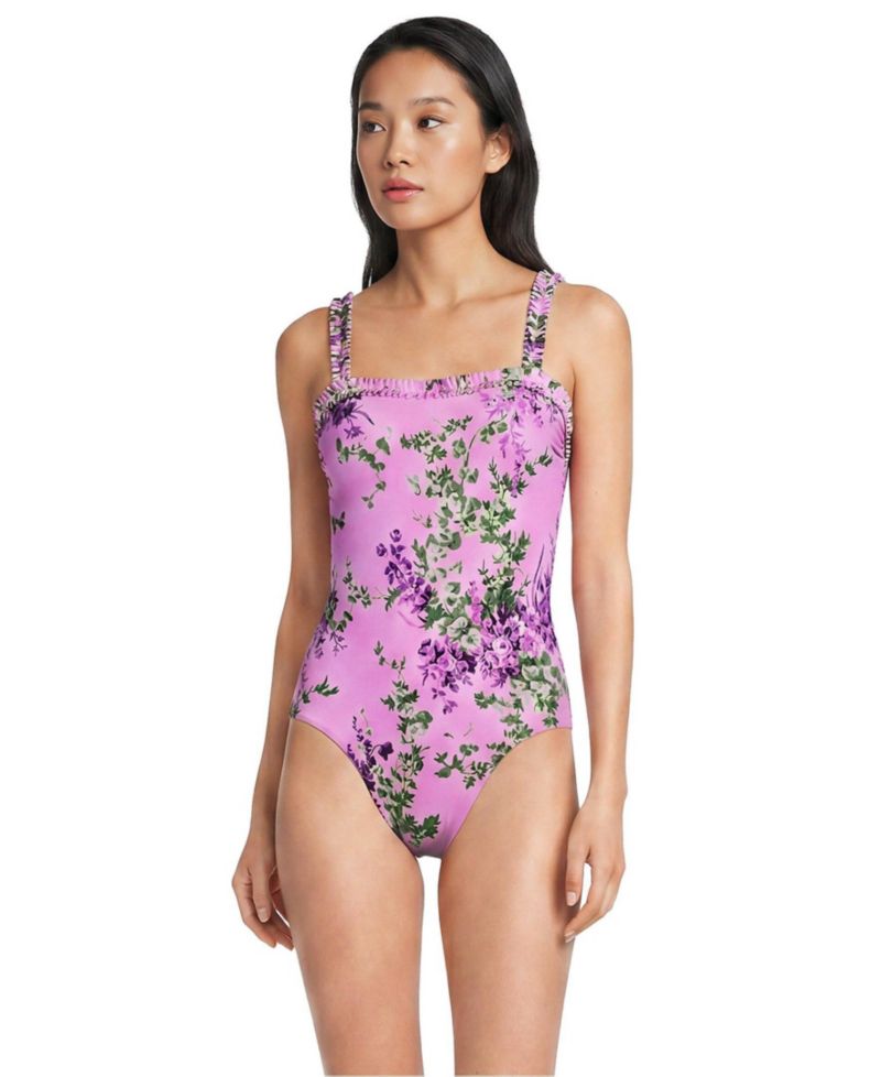 Women's Tugless Pleated Ruffle One Piece