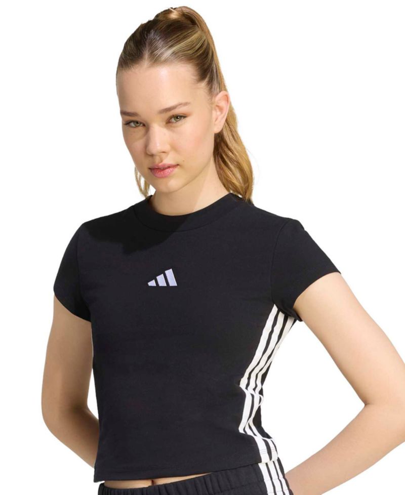 Women's Essentials 3-Stripes Padded Slim Baby Cotton-Blend T-Shirt