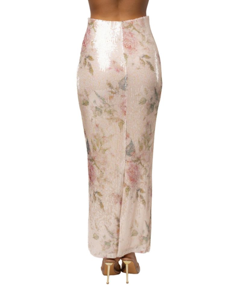 Women's Floral Villa Nights Sequin Skirt