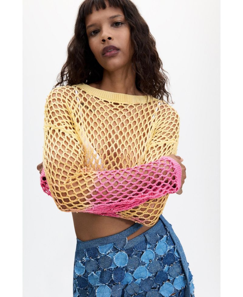 Women's Openwork crochet sweater
