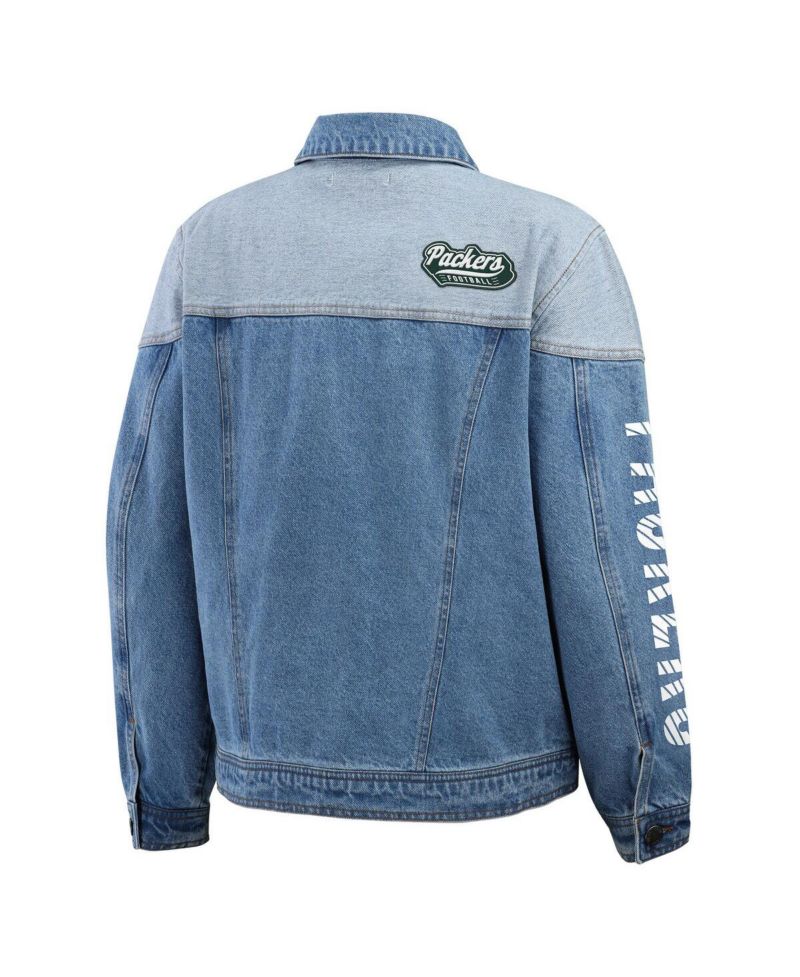 Women's Green Bay Packers Full-Button Denim Jacket