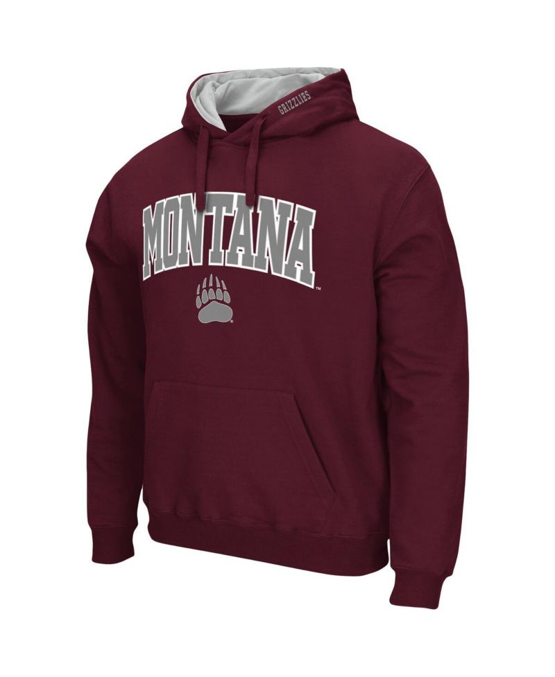 Men's Montana Grizzlies Arch and Logo Pullover Hoodie