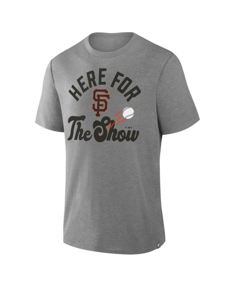 Men's Heather Gray San Francisco Giants Nostalgia Tri-Blend T-Shirt